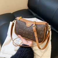 Women's Pu Leather Printing Vintage Style Square Zipper Shoulder Bag Square Bag Underarm Bag main image 3