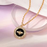 Streetwear Geometric Bee Alloy Plating Inlay Rhinestones Women's Pendant Necklace main image 1