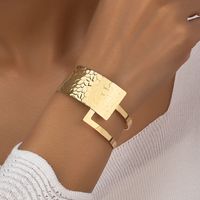 Retro Geometric Metal Plating Women's Bangle sku image 2