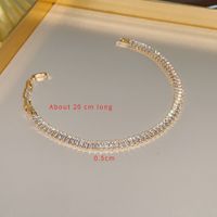 Fashion Commute Heart Shape Alloy Plating Metal Inlay Zircon 14k Gold Plated Women's Bracelets sku image 3