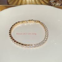 Fashion Commute Heart Shape Alloy Plating Metal Inlay Zircon 14k Gold Plated Women's Bracelets sku image 6