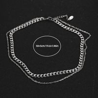 Hip-hop Solid Color Titanium Steel Necklace In Bulk sku image 1