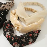 Women's Vintage Style Printing Flower Cloth Hair Band main image 5
