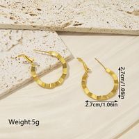1 Pair Ig Style French Style Solid Color Plating Copper 18k Gold Plated Earrings main image 2