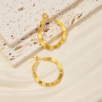 1 Pair Ig Style French Style Solid Color Plating Copper 18k Gold Plated Earrings main image 4