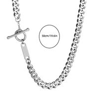 Hip-hop Rock Geometric Titanium Steel Polishing Chain Men's Necklace sku image 1