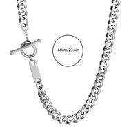 Hip-hop Rock Geometric Titanium Steel Polishing Chain Men's Necklace sku image 2