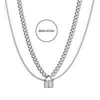 Modern Style Geometric Titanium Steel Chain Unisex Necklace sku image 2