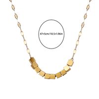 Simple Style Solid Color Titanium Steel Gold Plated Necklace In Bulk sku image 2