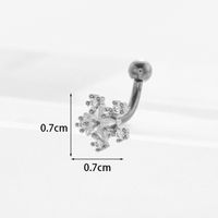 Ear Cartilage Rings & Studs Lady Flower 316 Stainless Steel  Copper Inlaid Zircon sku image 6