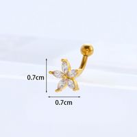 Ear Cartilage Rings & Studs Lady Flower 316 Stainless Steel  Copper Inlaid Zircon sku image 11