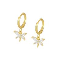 1 Pair Ig Style Cute Dragonfly Inlay Copper Zircon Drop Earrings main image 7