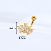 Ear Cartilage Rings & Studs Lady Flower 316 Stainless Steel  Copper Inlaid Zircon sku image 13
