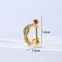 Ear Cartilage Rings & Studs Fashion U Shape 316 Stainless Steel  Copper Inlaid Zircon sku image 6