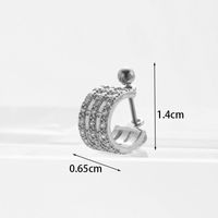 Ear Cartilage Rings & Studs Fashion U Shape 316 Stainless Steel  Copper Inlaid Zircon sku image 8
