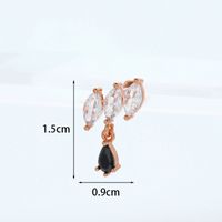Ear Cartilage Rings & Studs Flower 316 Stainless Steel  Copper Inlaid Zircon Zircon sku image 3