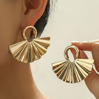 1 Pair Simple Style Commute Solid Color Plating Metal Gold Plated Ear Studs main image 1