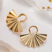 1 Pair Simple Style Commute Solid Color Plating Metal Gold Plated Ear Studs main image 3