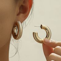1 Pair Simple Style Commute Solid Color Plating Ccb Gold Plated Ear Studs main image 1