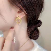 1 Pair Lady Streetwear Geometric Plating Copper Ear Studs main image 4