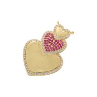 Casual Hip-hop Heart Shape Copper 18k Gold Plated Zircon Pendant Necklace In Bulk sku image 1