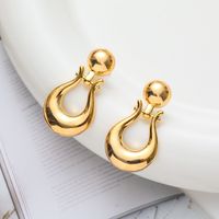 1 Pair Modern Style Korean Style Geometric Plating Copper Drop Earrings sku image 1