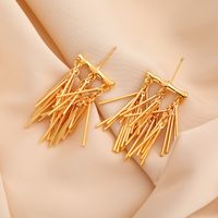 1 Pair Luxurious Modern Style Geometric Copper Drop Earrings main image 3