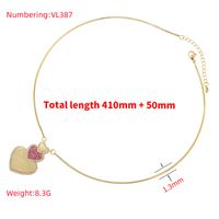 Casual Hip-hop Heart Shape Copper 18k Gold Plated Zircon Pendant Necklace In Bulk main image 3