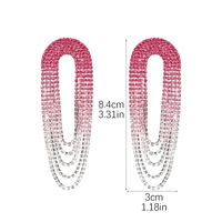 1 Pair Elegant Luxurious Geometric Plating Inlay Alloy Rhinestones Drop Earrings main image 2