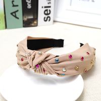 Women's Casual Glam Geometric Cloth Inlay Rhinestones Hair Band sku image 5