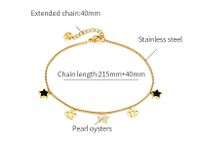 Simple Style Star Stainless Steel Hollow Out Women's Anklet main image 2