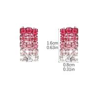 1 Pair Elegant Luxurious Geometric Plating Inlay Alloy Rhinestones Ear Studs main image 5