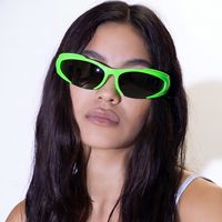 Ig Style Punk Cool Style Geometric Pc Special-shaped Mirror Full Frame Half Frame Women's Sunglasses main image 1