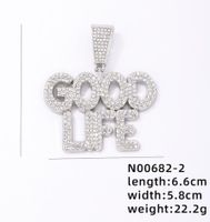 Hip-hop Rock Animal Cross Letter Stainless Steel Alloy Copper Plating Inlay Rhinestones Jewelry Accessories main image 2