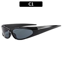 Ig Style Punk Cool Style Geometric Pc Special-shaped Mirror Full Frame Half Frame Women's Sunglasses sku image 1