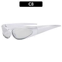 Ig Style Punk Cool Style Geometric Pc Special-shaped Mirror Full Frame Half Frame Women's Sunglasses sku image 8