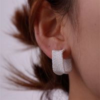 1 Pair Simple Style Solid Color Irregular Copper Ear Studs main image 7
