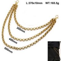 Simple Style Solid Color Titanium Steel Unisex Chain Belts sku image 3