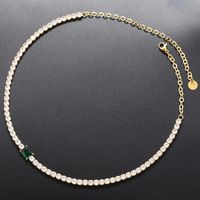 Casual Elegant Shiny Geometric Copper 18k Gold Plated Zircon Rings Earrings Necklace In Bulk main image 6