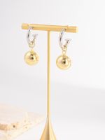 1 Pair Simple Style Round Copper Drop Earrings main image 5