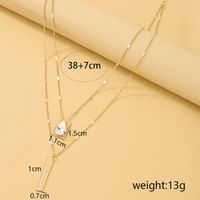 Elegant Nordic Style Lady Geometric Alloy Inlay Crystal Women's Double Layer Necklaces main image 4