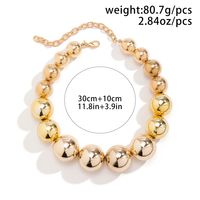 Retro Punk Cool Style Round Ccb Beaded Women's Necklace main image 2