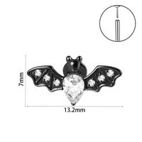 Casual Simple Style Animal Insect Stainless Steel Plating Inlay Artificial Gemstones Zircon Lip Stud Ear Studs sku image 11
