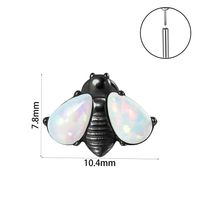 Casual Simple Style Animal Insect Stainless Steel Plating Inlay Artificial Gemstones Zircon Lip Stud Ear Studs sku image 14