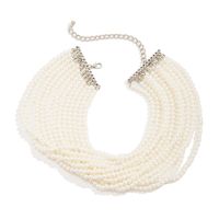 Retro Exaggerated French Style Round Solid Color Imitation Pearl Women's Necklace main image 5
