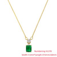 Casual Elegant Shiny Geometric Copper 18k Gold Plated Zircon Rings Earrings Necklace In Bulk sku image 5