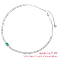 Casual Elegant Shiny Geometric Copper 18k Gold Plated Zircon Rings Earrings Necklace In Bulk sku image 16