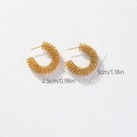 1 Pair Ig Style Simple Style Korean Style C Shape Stainless Steel Ear Studs main image 2