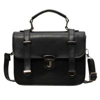 Women's Pu Leather Solid Color Classic Style Square Magnetic Buckle Handbag sku image 2