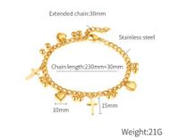 Simple Style Commute Cross 304 Stainless Steel Women's Anklet main image 2